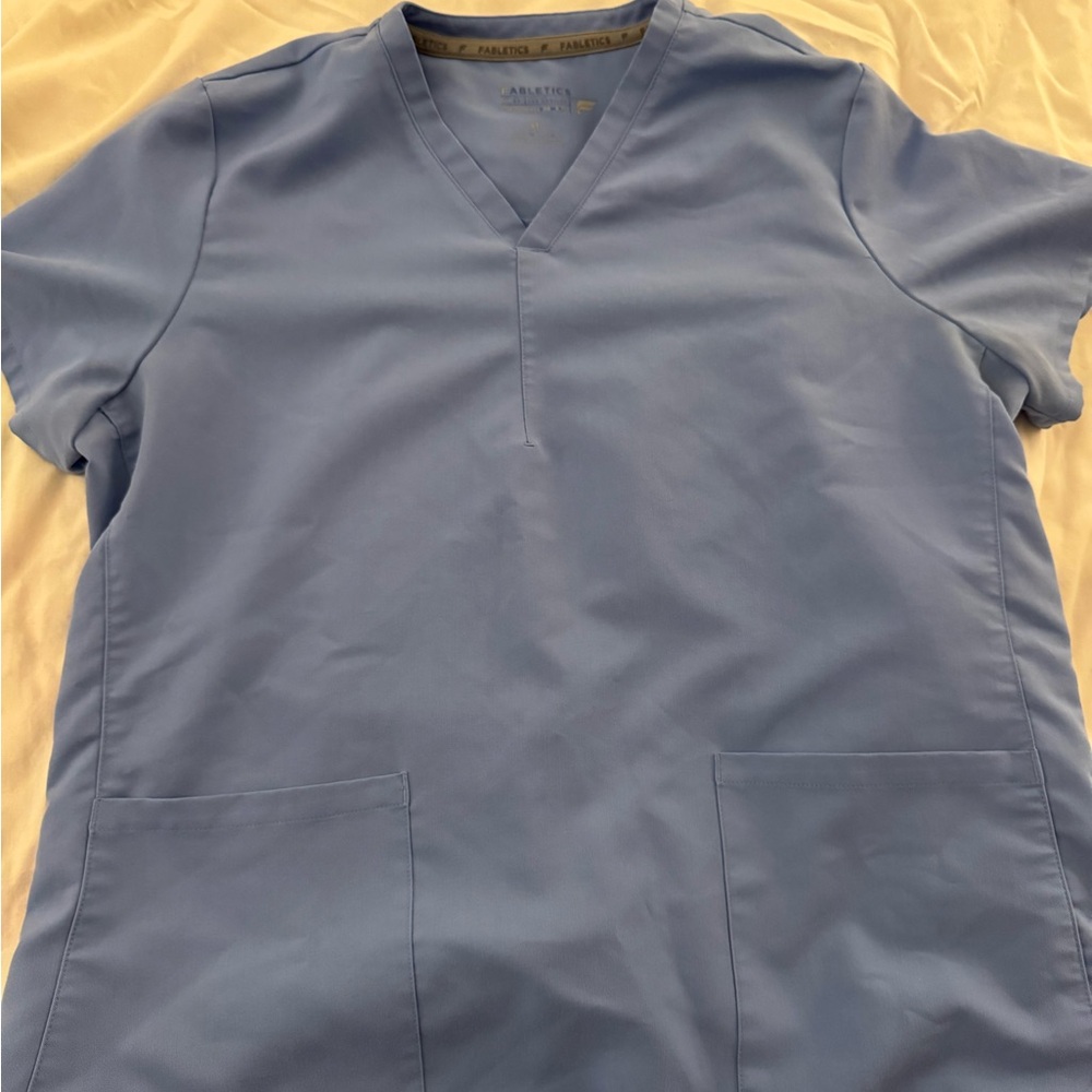 Fabletics Light Blue Scrub Top